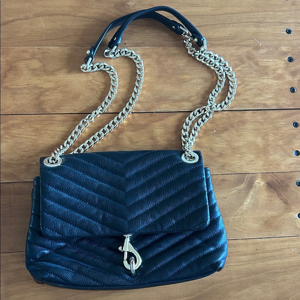 Rebecca Minkoff Edie Crossbody Black Quilted Crossbody Bag